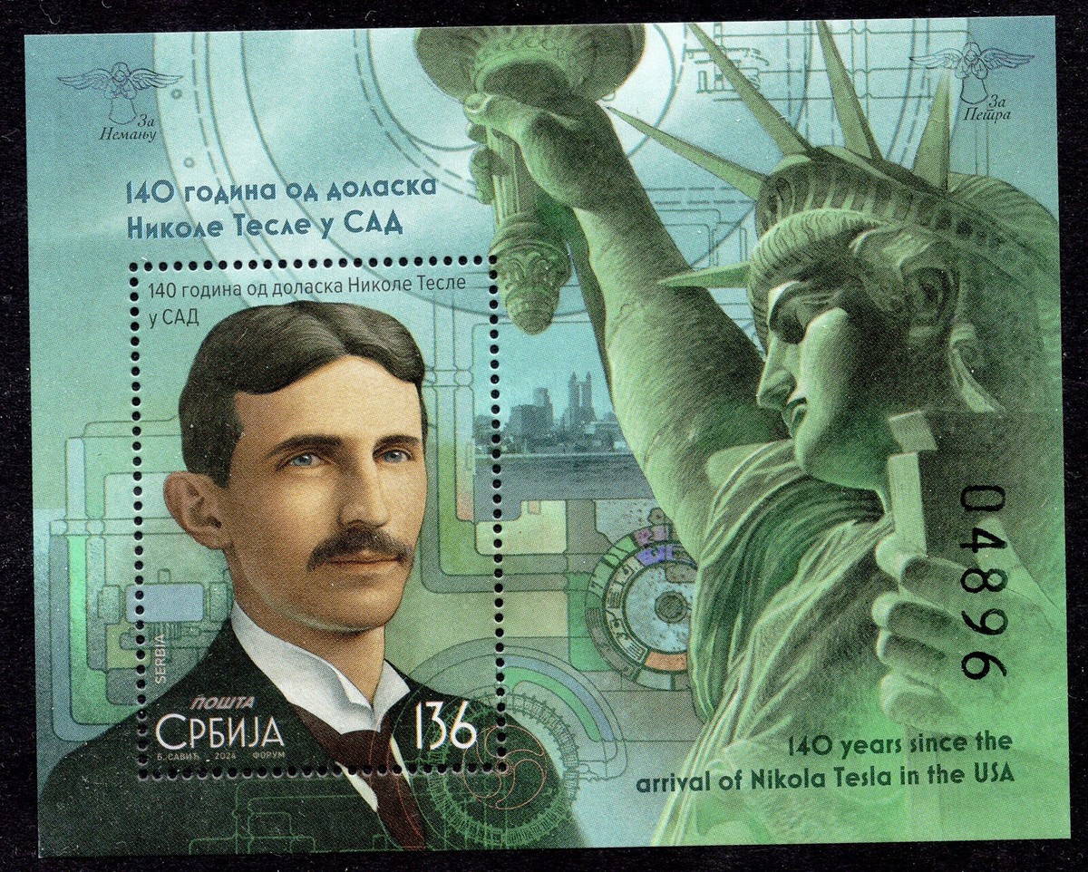 2172 - Serbia 2024 - Nikola Tesla - MNH Souvenir Sheet | eBay