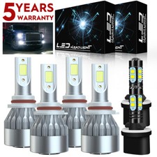 For Pontiac Aztek 2001-2005 LED Headlight HIGH Low Fog Light Bulbs Kit White 6x