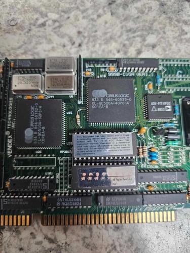 Vintage Retro Gaming Vendex Technologies ISA 9990-CVGA Ver 1.1 Graphics Card - Picture 5 of 7