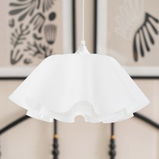 White Easy Fit Lampshade Layered White Flower Ceiling Pendant Home Light Shade