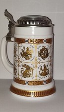 Original BMF Bierseidel 0,5l  Zinndeckel& Sternzeichen