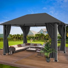 Gunji Garten Pavillon 3x3/4M Gartenpavillon Partyzelt Gartenzelt Festzelt Gazebo