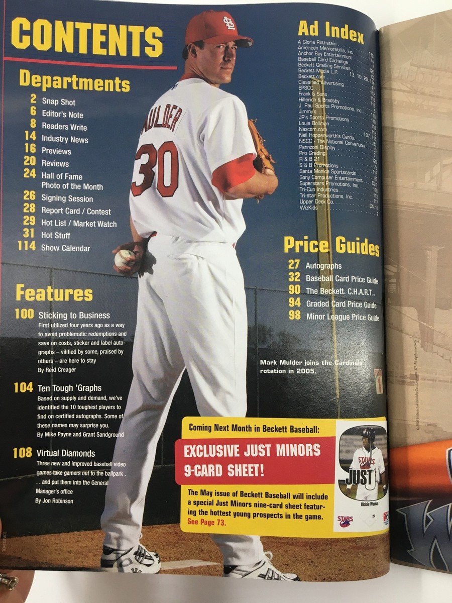 Beckett Baseball Magazine April 2005 Derek Jeter & Alex Rodriguez