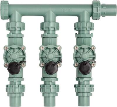 57253 3-Valve Heavy Duty Preassembled Manifold for Multi-Zone Irrigation