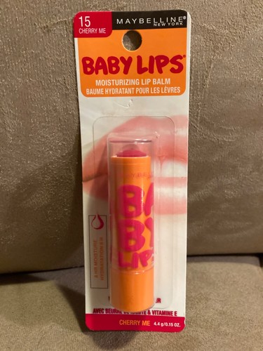 Maybelline Baby Lips Moisturizing Lip Balm, Cherry Me 15, 1 Tube - 第 1/5 張圖片