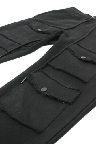 MAJESTIKS Men's Casual F.Terry Multi Pocket Stacked Flared Sweatpants FL2481 - Picture 7 of 16