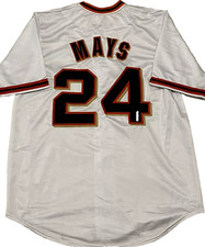 Willie Mays Custom Throwback White San Francisco Giants Jersey Mens Size 2XL