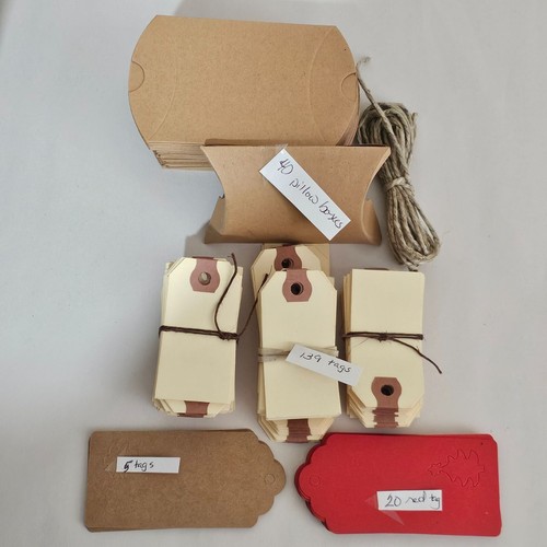 Lote Artesanía Mixta Etiquetas Efímeras Colección Cajas Almohada Caja 204 Piezas - Imagen 6 de 10