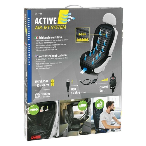 Coprisedile Ventilato Lampa 54489 - Con Flusso Aria Regolabile E Presa USB, Per Auto E Ufficio - Foto 12