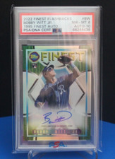 2022 FINEST FLASHBACKS BOBBY WITT JR 1995 FINEST AUTO PSA 8 GEM MINT 10 NICE /25