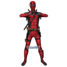 New Deadpool 3 Wade Winston Jumpsuit Cosplay Costume Red Suit Full Set Outfit