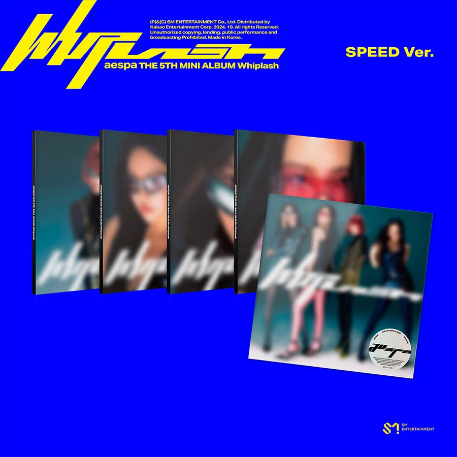 AESPA WHIPLASH 5th Mini Album SPEED 5 Ver SET/5CD+5 P.Book+10 Card