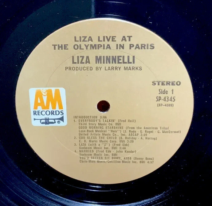 1972-1973 Liza Minelli “Live At Olympia/Liva At London” A&M-Capitol 2~LP (EX) - Image 3 of 4