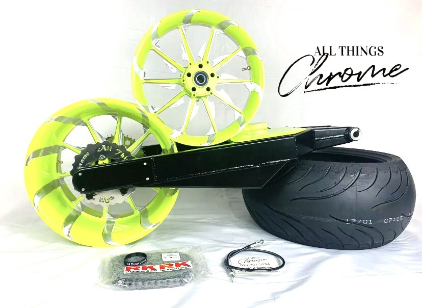 300 FAT TIRE KIT NEON CONTRAST CUT TORNADO WHEELS 2001-2020 SUZUKI