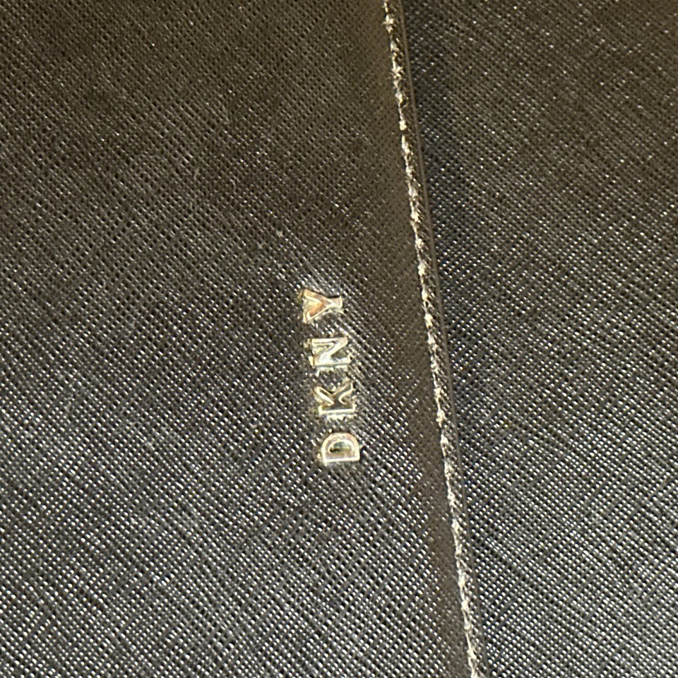 DKNY Black Leather Flap Crossbody/Shoulder Bag with Gold Tone Chain eBay