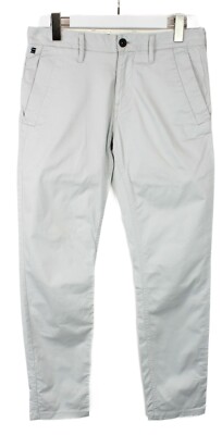 G-Star Bronson Slim Chino Hose Herren W31/L32 Zip Fly Freizeit Hellgrau