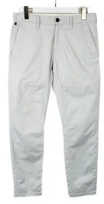 G-Star Bronson Slim Chino Hose Herren W31/L32 Zip Fly Freizeit Hellgrau - Bild 1 von 4
