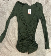 Tea N Rose Olive Green Dress With Tags