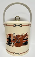 Ice Bucket Georges Briard Equestrian Horse Vintage For Bar Or Man Cave