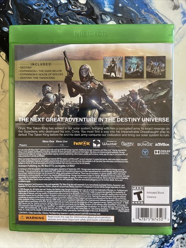 MICROSOFT XBOX ONE! SCHICKSAL DER GENOMMENE KÖNIG LEGENDÄRE EIDTION! CIB! GETESTET! EX! - Bild 6 von 6