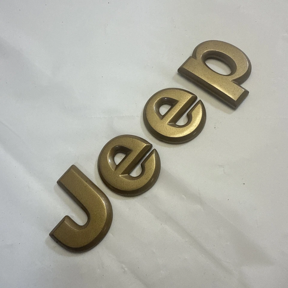 Emblema de capô Jeep Grand Cherokee dourado fabricante de equipamento original 1993-1995 ZJ emblema frontal limitado - Imagem 2 de 4