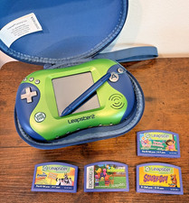 Leap Frog Leapster 2 Learning Gaming Handheld Console Case 4 Games Tested
