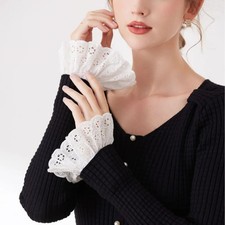 Fashion French Style Lace Sleeve Hollow Out Clothing Decoration Fake Flared Slee