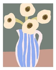 Minimalist Floral Wall Art Poster - Elegant Vase Design Fine Art Print