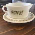 Vintage Pyrex Crazy Daisy Gravy Boat 77-B Drip Plate 77-U Spring Blossom
