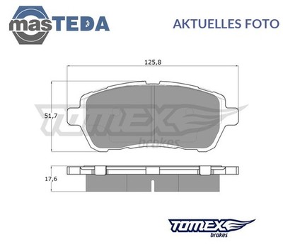 TX 17-95 SATZ BREMSBELÄGE BREMSKLÖTZE VORNE TOMEX BRAKES NEU OE QUALITÄT