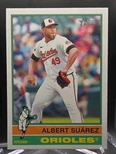 2025 Topps Heritage Albert Suarez 414 Code 332 Short Print- Orioles