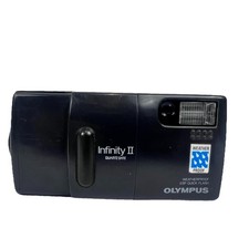 Olympus Infinity II Quartz Date 35mm Film Camera 35mm Lens f/2.8 With Battery