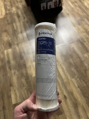 12 Pentek ECP5-10 Standard 10'' Pleated Under Sink Sediment Water Filter 5 Micron