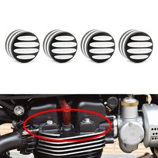 4x CNC Machined Head Bolt Cover Cap For T120 Thruxton Scrambler Street Cup