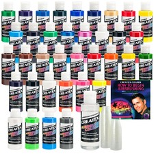 Createx 36 Color Master Airbrush Paint Kit with DVD, Cleaner  100 Mix Cups