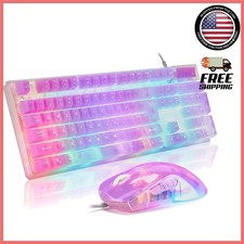 USB Wired Gaming Keyboard and Mouse Combo - RGB Backlit, Anti-Ghosting, 104 Keys