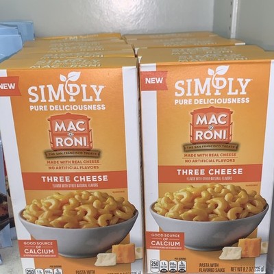 Simply Three Cheese Macaroni Pasta & Noodles, No Artificial Flavoring 8.2 oz