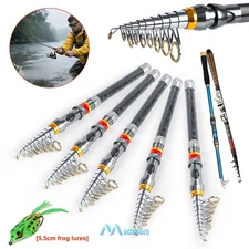 Telescopic Fishing Rod Carbon Fiber Casting Spinning Rod Saltwater Fishing Pole