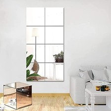 Pack Self Adhesive Acrylic Mirror, Flexible Plastic Sheets 12 x 12 Inches 8