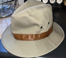 Dorfman Pacific DPC Brown Outback Fedora Size Medium