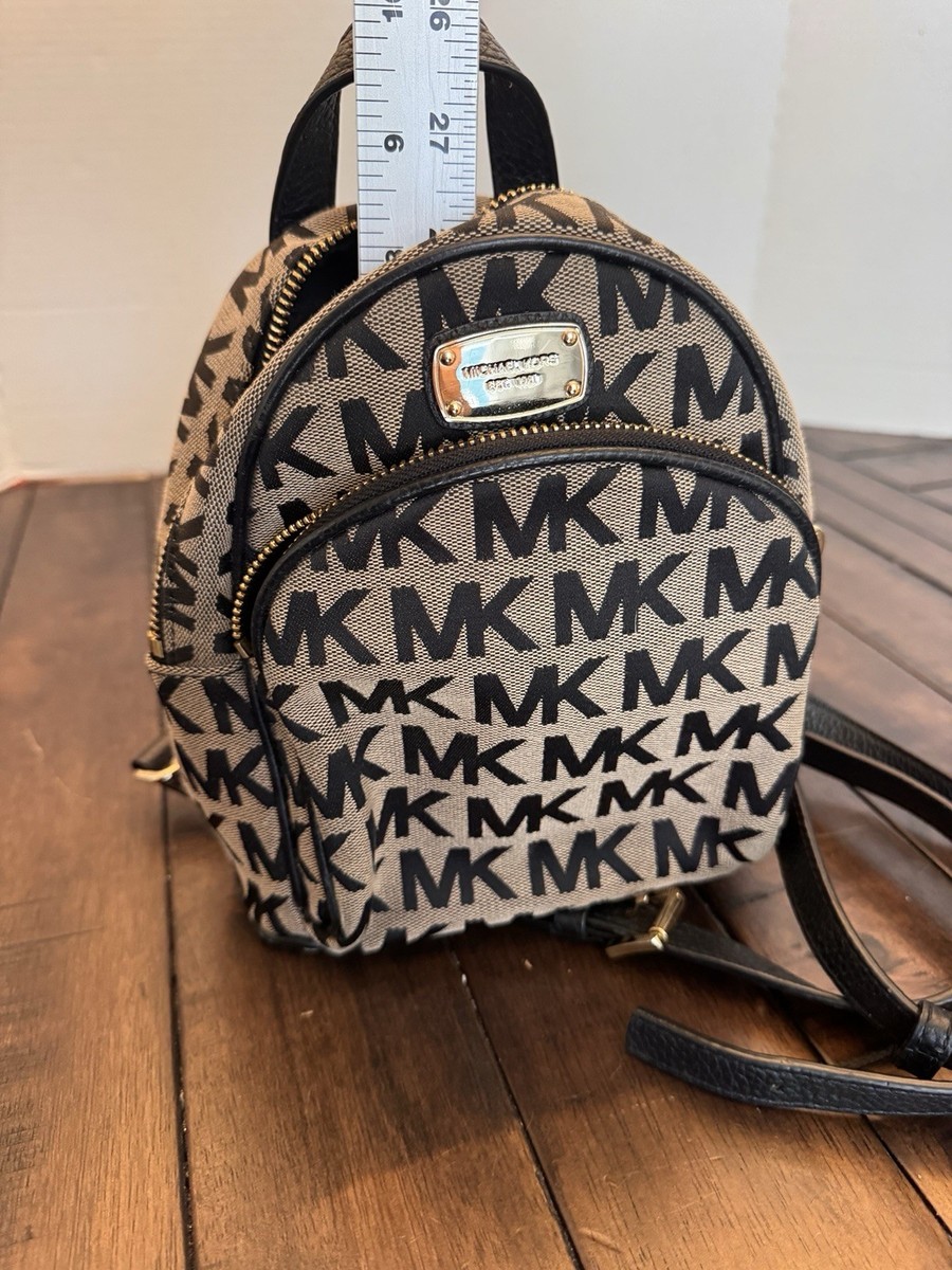 Michael Kors Abbey Mini Backpack Black Gray MK | eBay