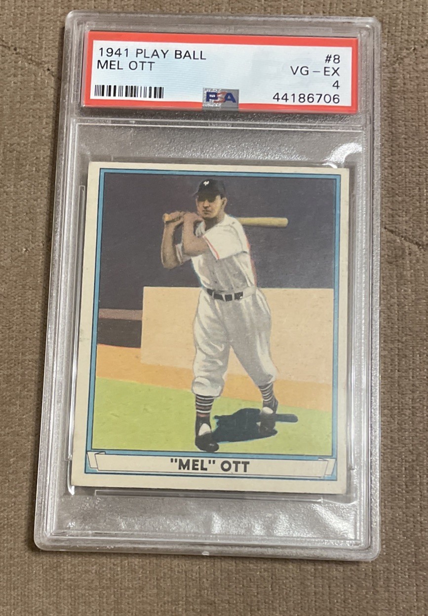 1941 Play Ball Mel Ott PSA 4 VG-EX - New York Giants Color Centered Amazing