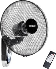 Duronic Wall Fan FN55 Mounted with Remote Control | 16 16 inches, Black 