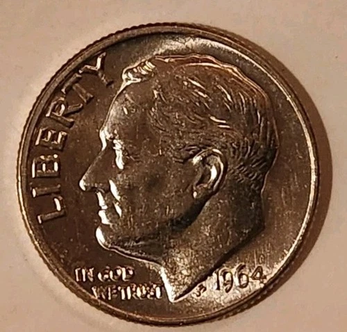 1964 P Roosevelt Dime Uncirculated 90% Silver