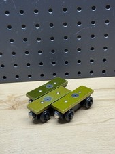 Thomas Wooden Railway Cargo Car Lot Train Green Cars Flatbeds Flatbed