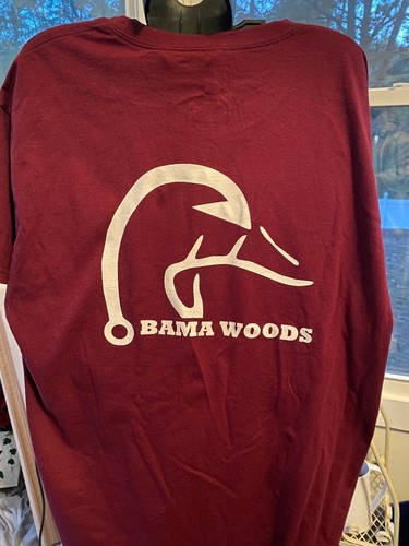 Alabama outdoors Bama woods Fishing and hunting logo tshirt