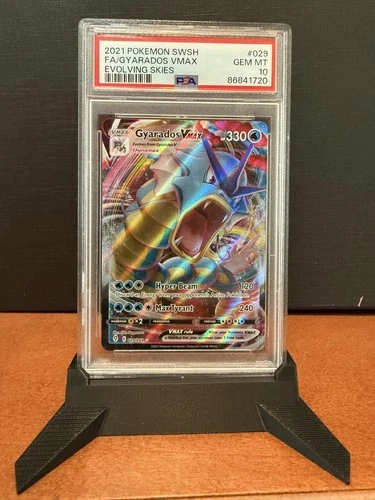 POKEMON 2021 Evolving Skies Full Art GYARADOS Vmax #029 PSA 10 Gem Mint RARE