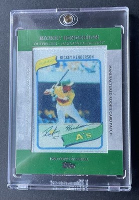 2013 Topps #RCP-12 Rickey Henderson Manufactured Rookie Card Patch