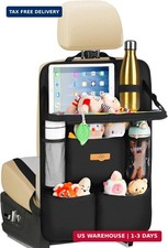 Backseat Car Organizer with Foldable Tray for Kids Adults - NEW MODEL Seat Sto