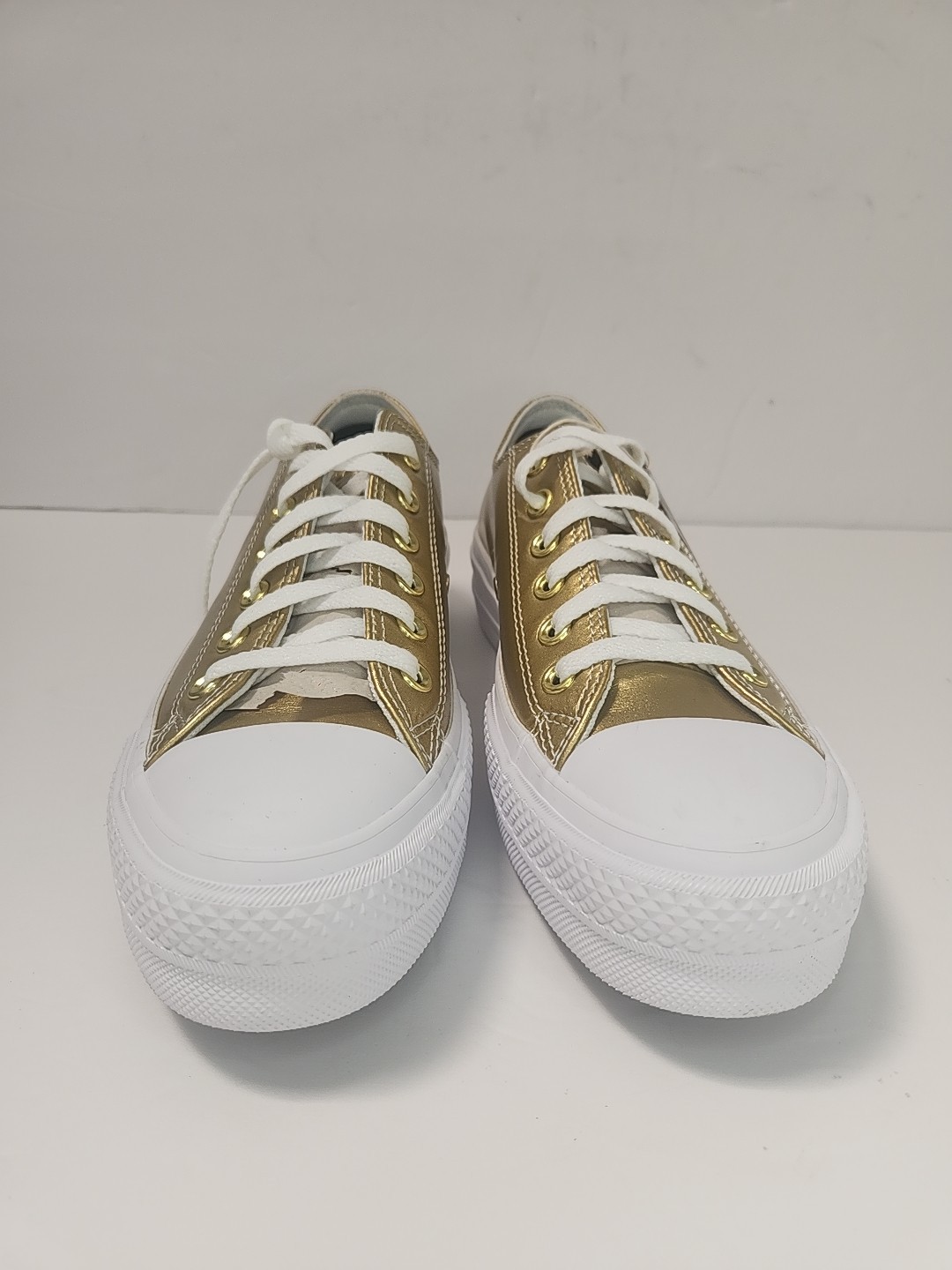 Converse Chuck Taylor All Star Sneakers Gold Metallic White By You M 6 W 8 thumbnail 3